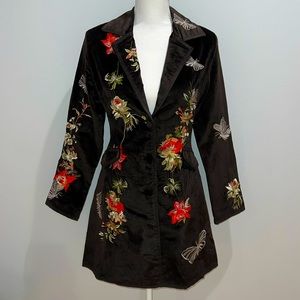 PAPARAZZI by BIZ embroidered flower & butterfly boho blazer coat
